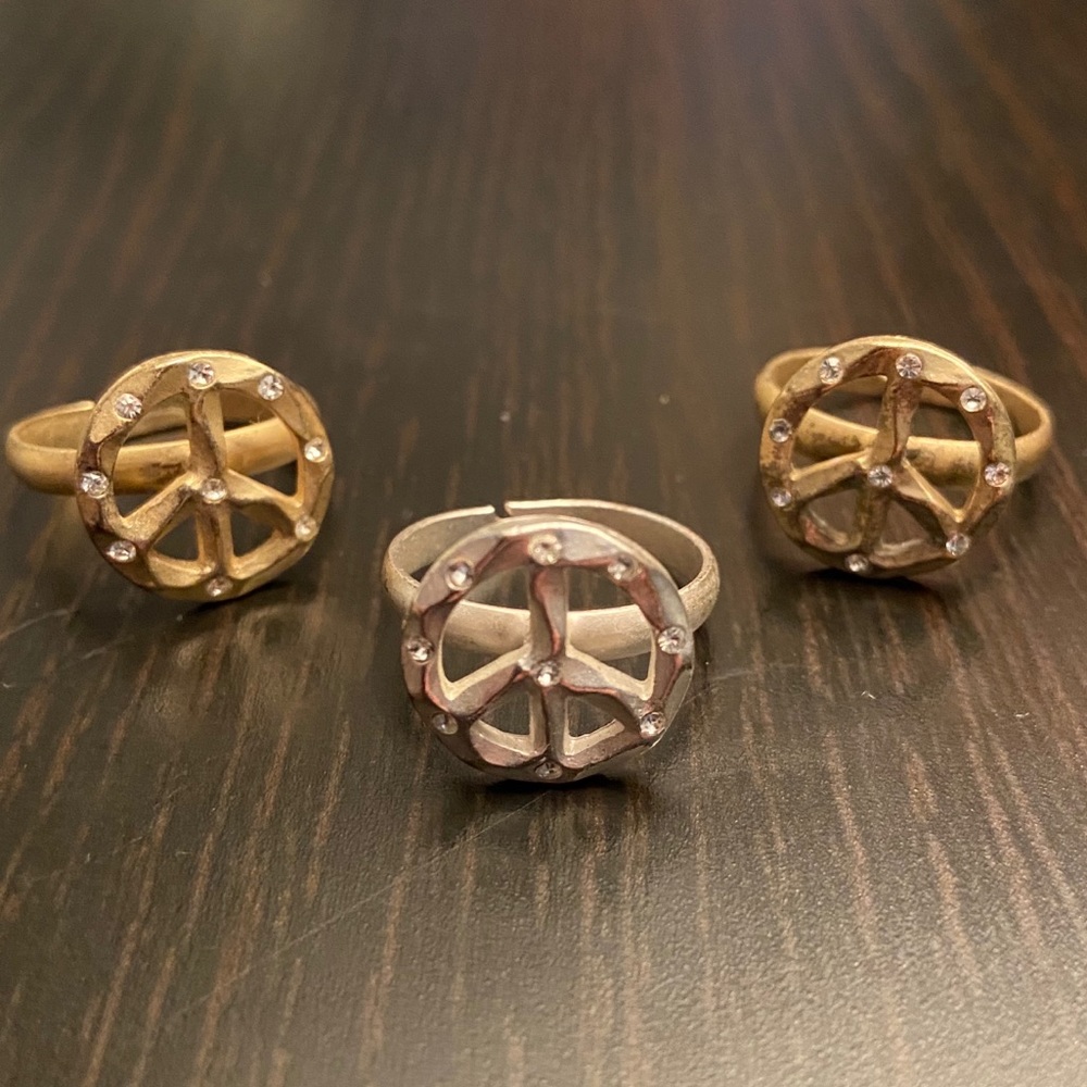 * 4/$20 * 3 peace BFF friendship sister rings